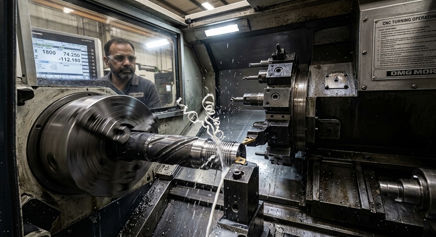 CNC Turning in operation at a TruSkew network partner facility