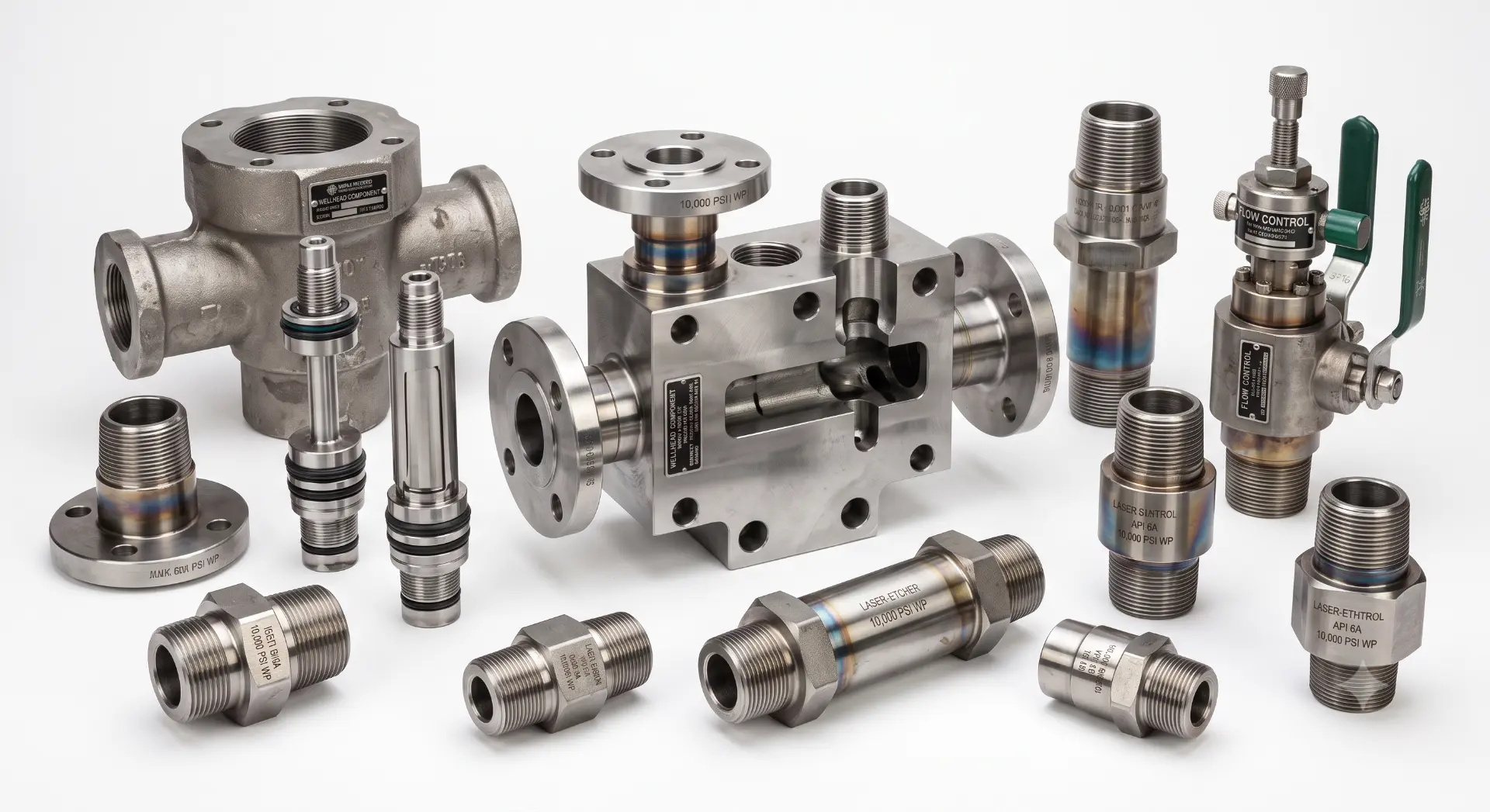 Wellhead & Manifold Machined Components — manufactured by TruSkew for Oil & Gas