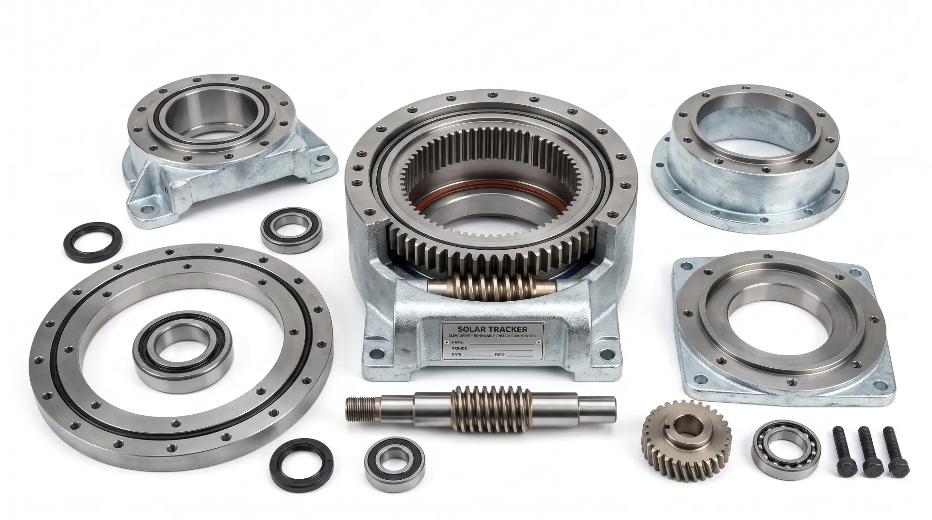 Slew Drive / Gearbox Components — manufactured by TruSkew for Renewable Energy