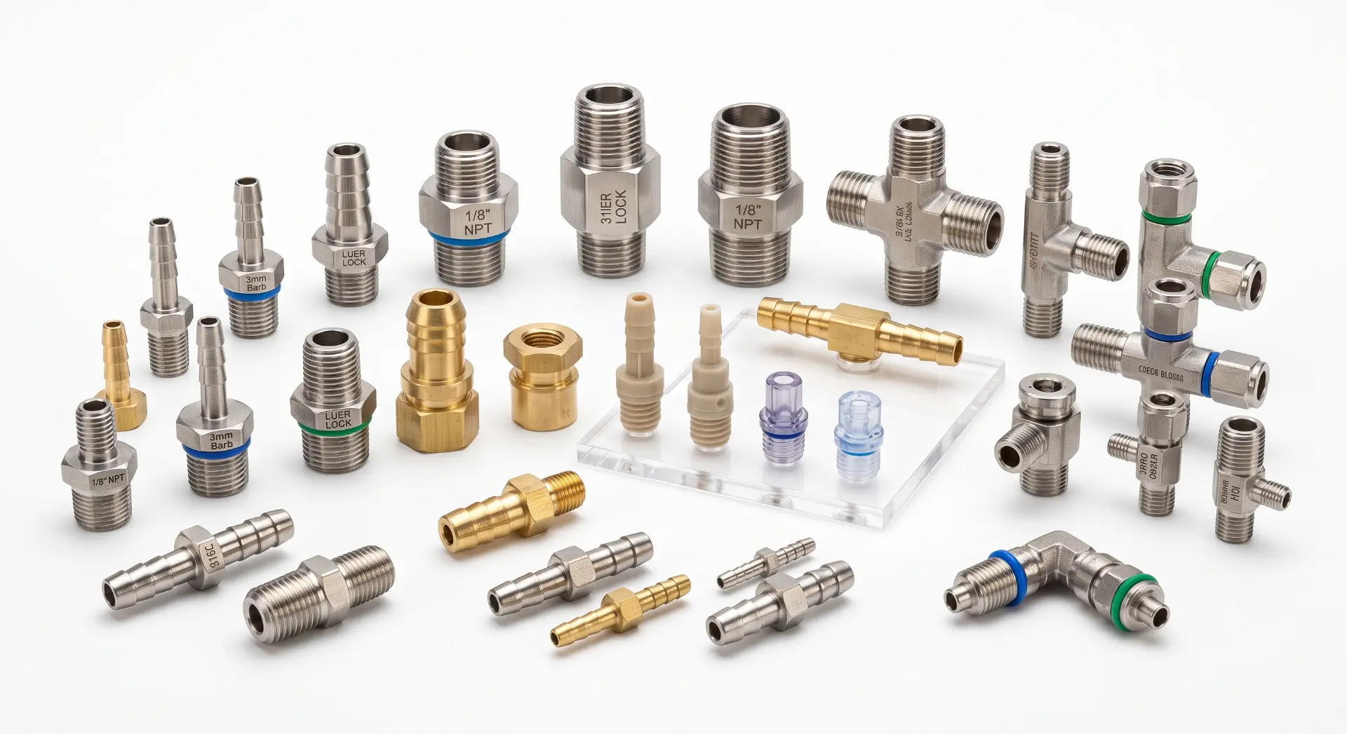 Precision Fittings for Medical Devices — manufactured by TruSkew for Medical & Lab Equipment