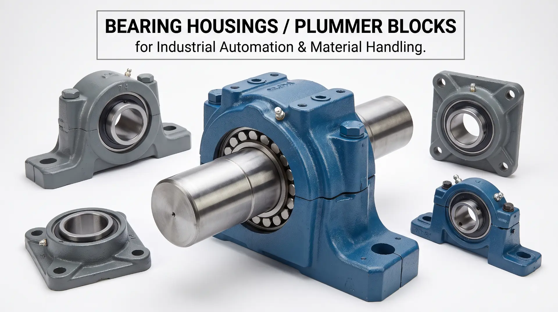 Bearing Housings / Plummer Blocks — manufactured by TruSkew for Industrial Automation & Material Handling