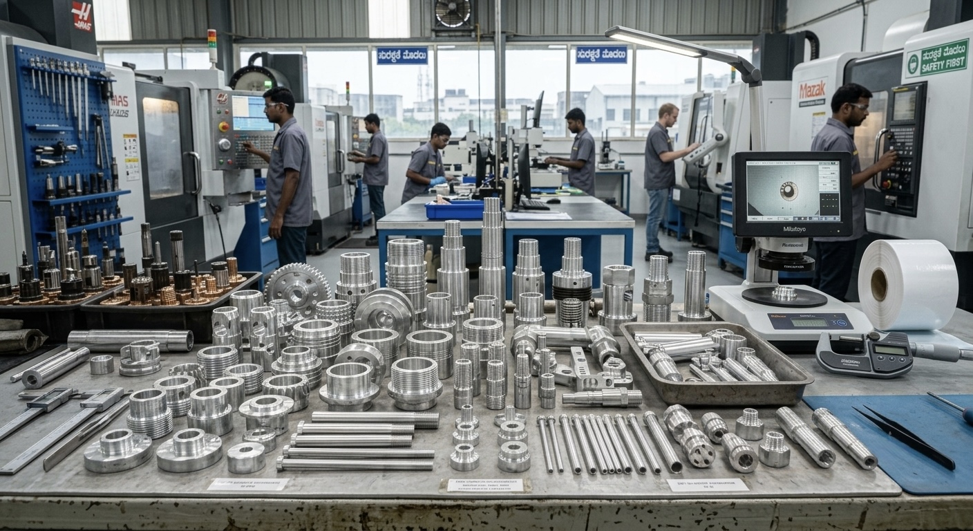 Aluminium stock and machined components