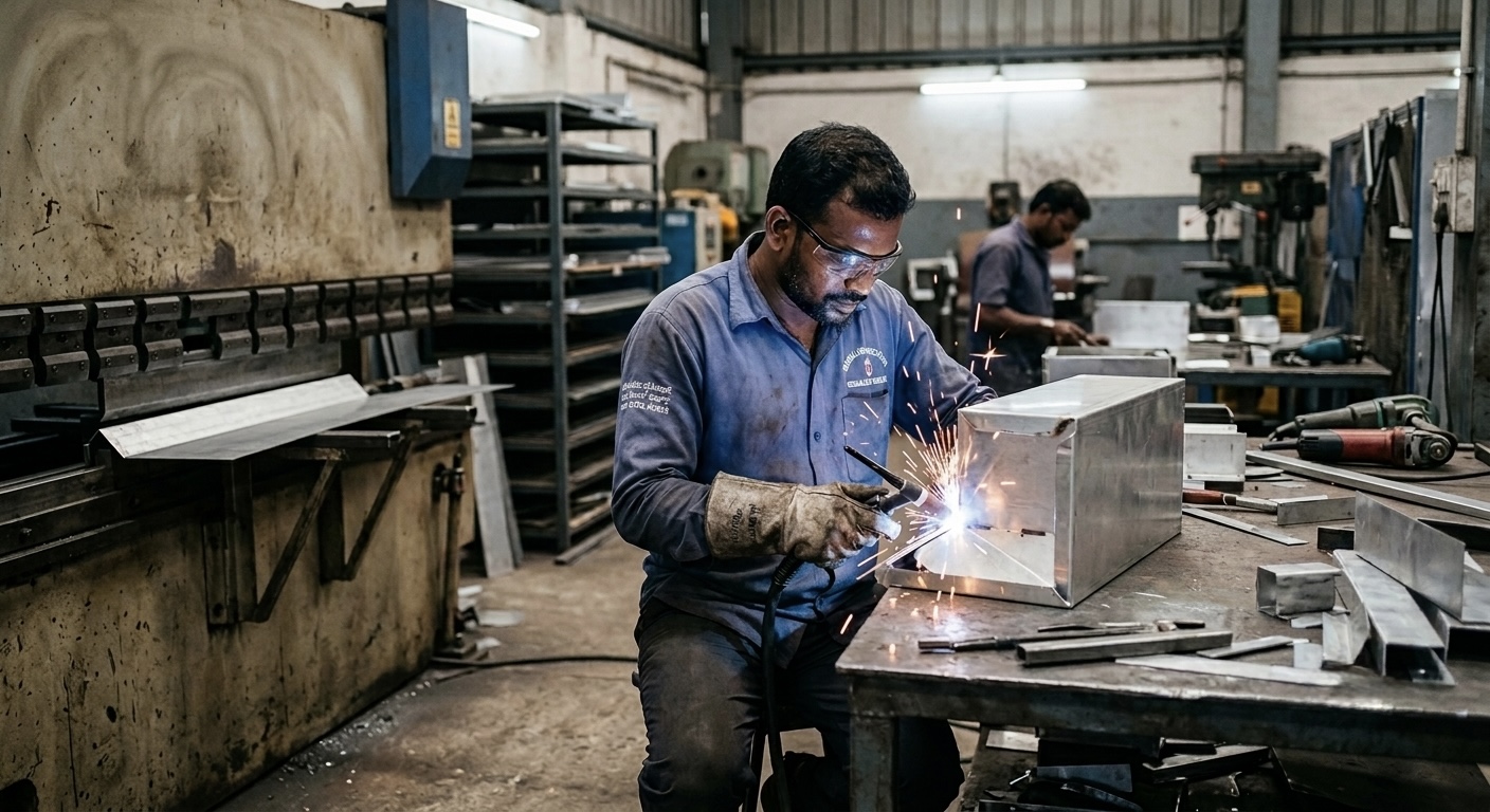 Sheet Metal Fabrication in operation at a TruSkew network partner facility