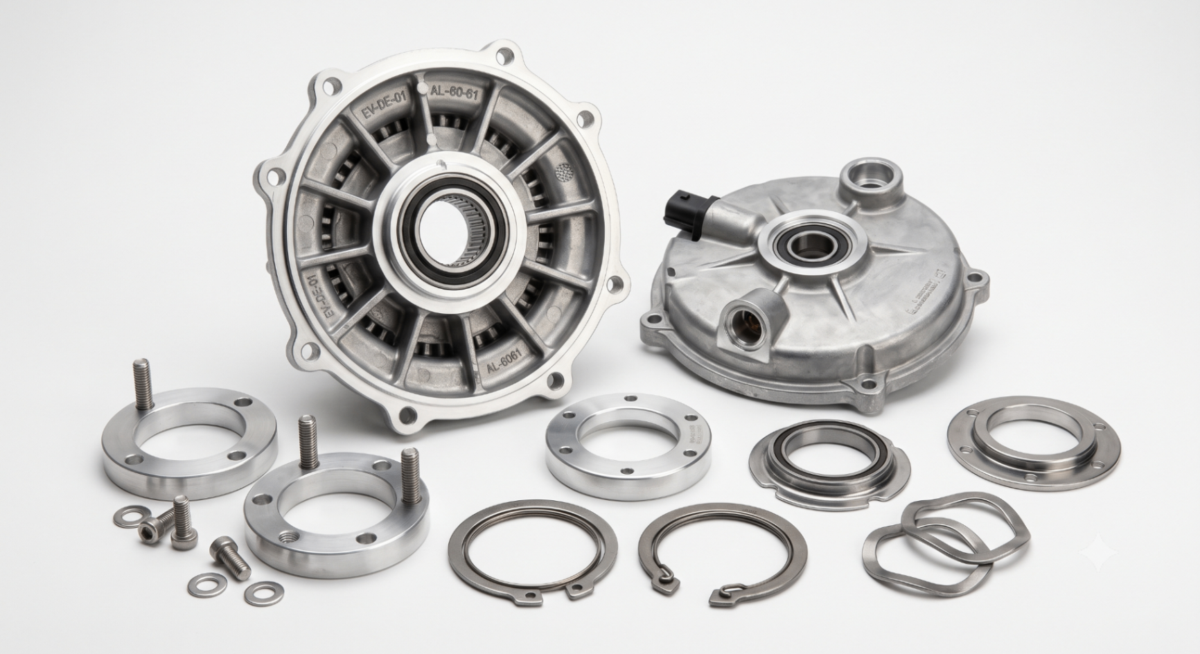 Motor End-Cap & Bearing Retainers — manufactured by TruSkew for Electric Vehicles