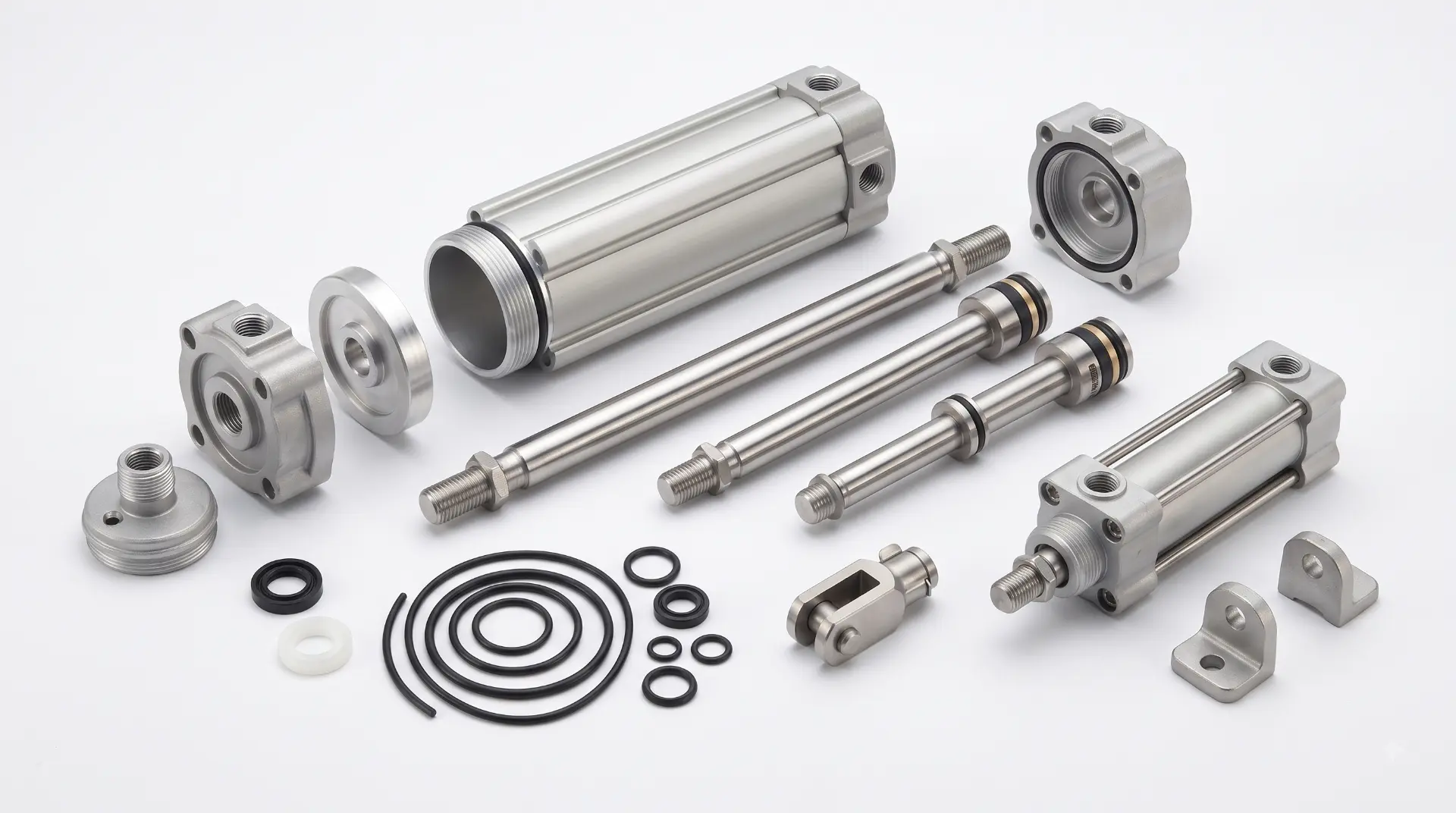 Pneumatic Cylinder Components — manufactured by TruSkew for Industrial Automation & Material Handling
