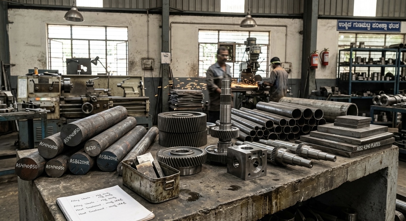 Alloy Steels stock and machined components