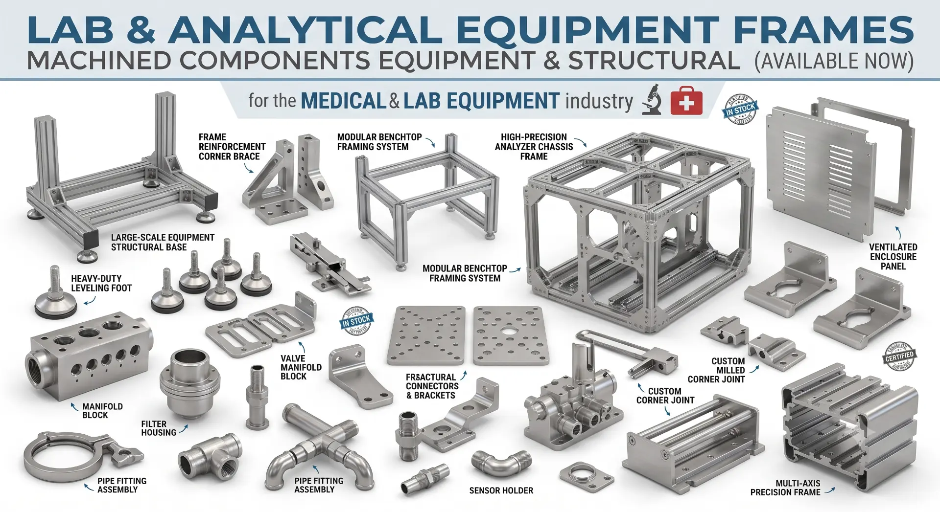 Lab & Analytical Equipment Frames — manufactured by TruSkew for Medical & Lab Equipment