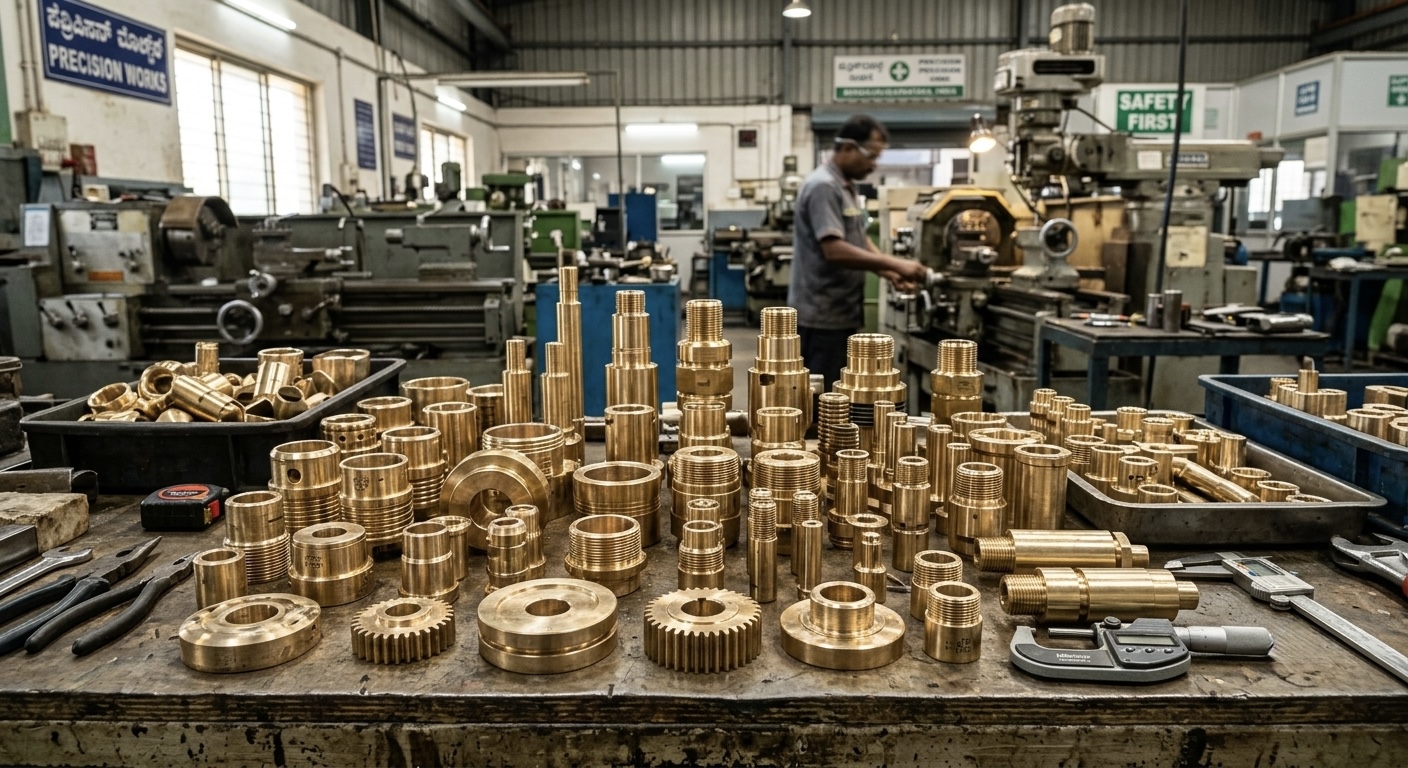 Brass stock and machined components