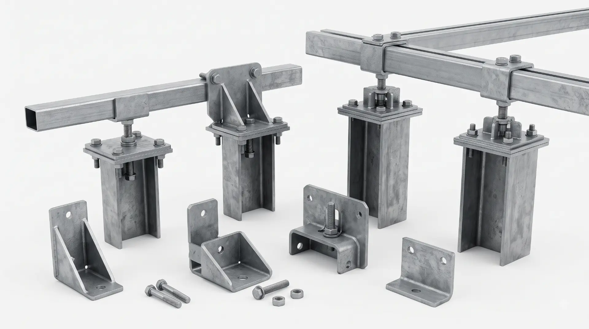 Foundation & Pile Connection Brackets — manufactured by TruSkew for Renewable Energy