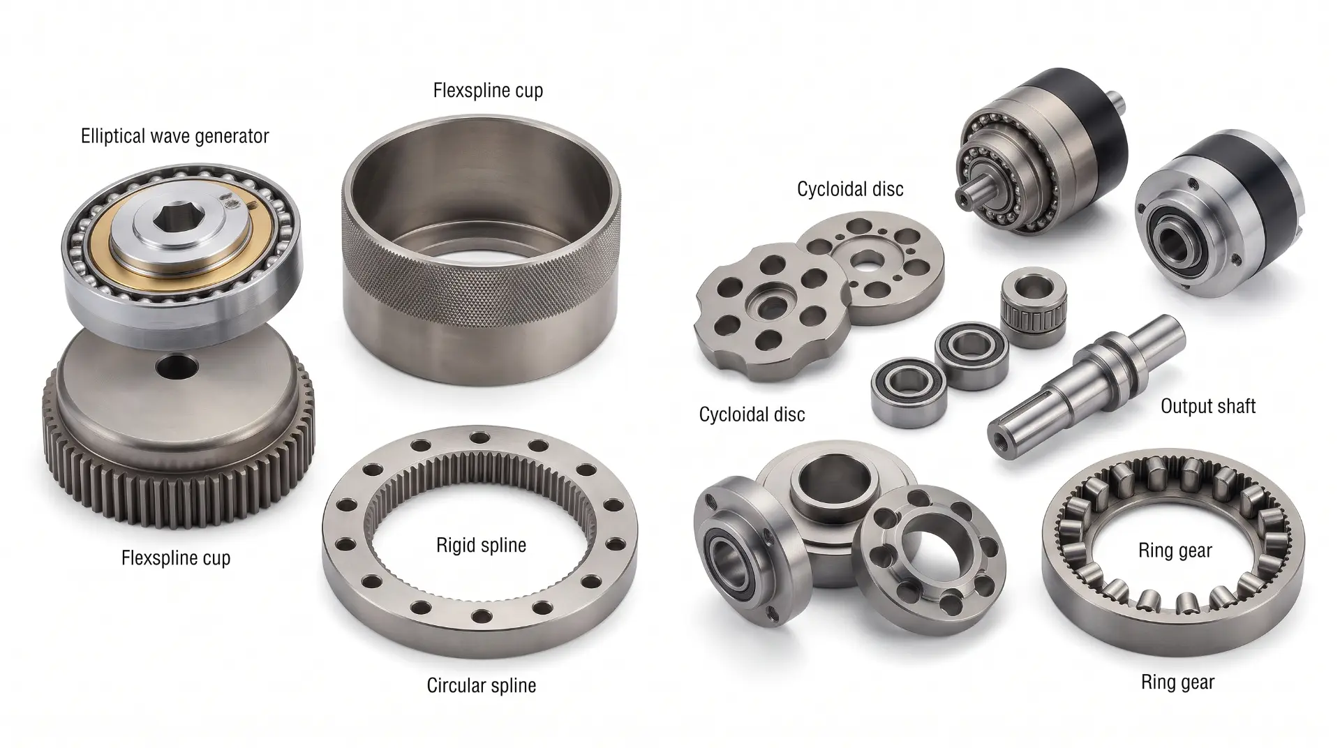 Reducer Components (Harmonic / Cycloidal) — manufactured by TruSkew for Industrial Automation & Material Handling