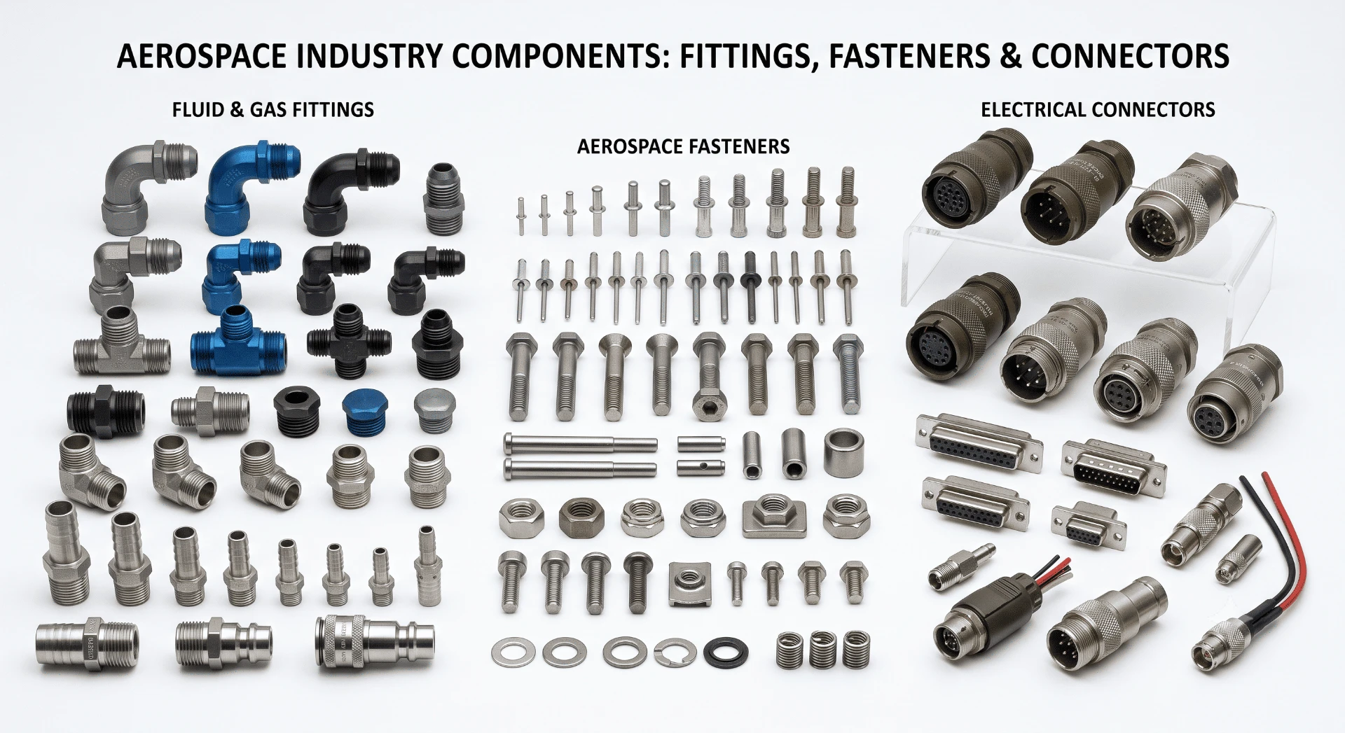 Fittings, Fasteners & Connectors — manufactured by TruSkew for Aerospace