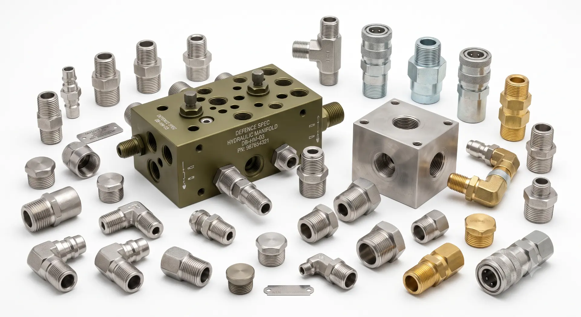 Hydraulic Fittings & Manifold Blocks — manufactured by TruSkew for Defence