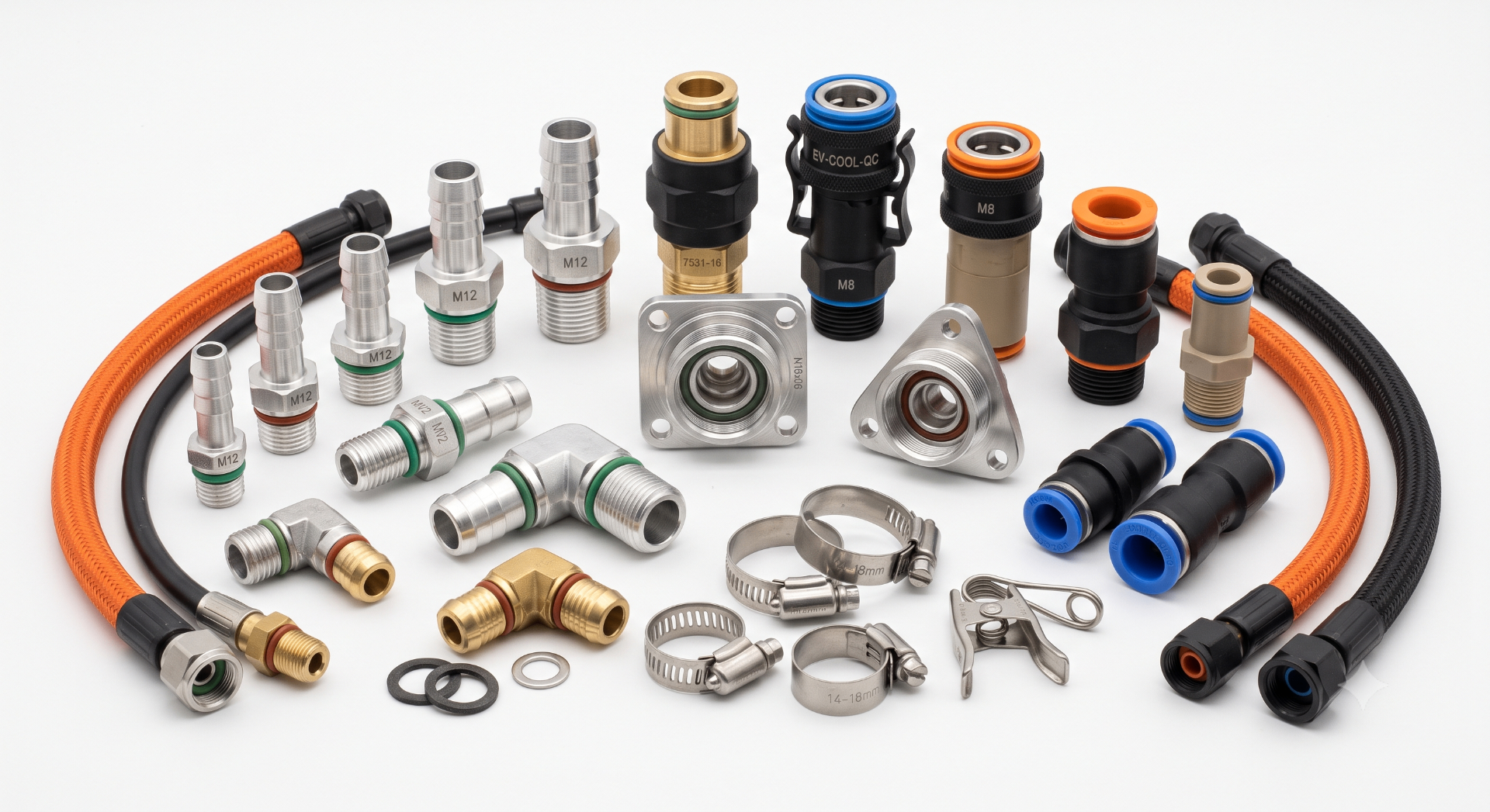 Cooling Plate Fittings & Connectors — manufactured by TruSkew for Electric Vehicles