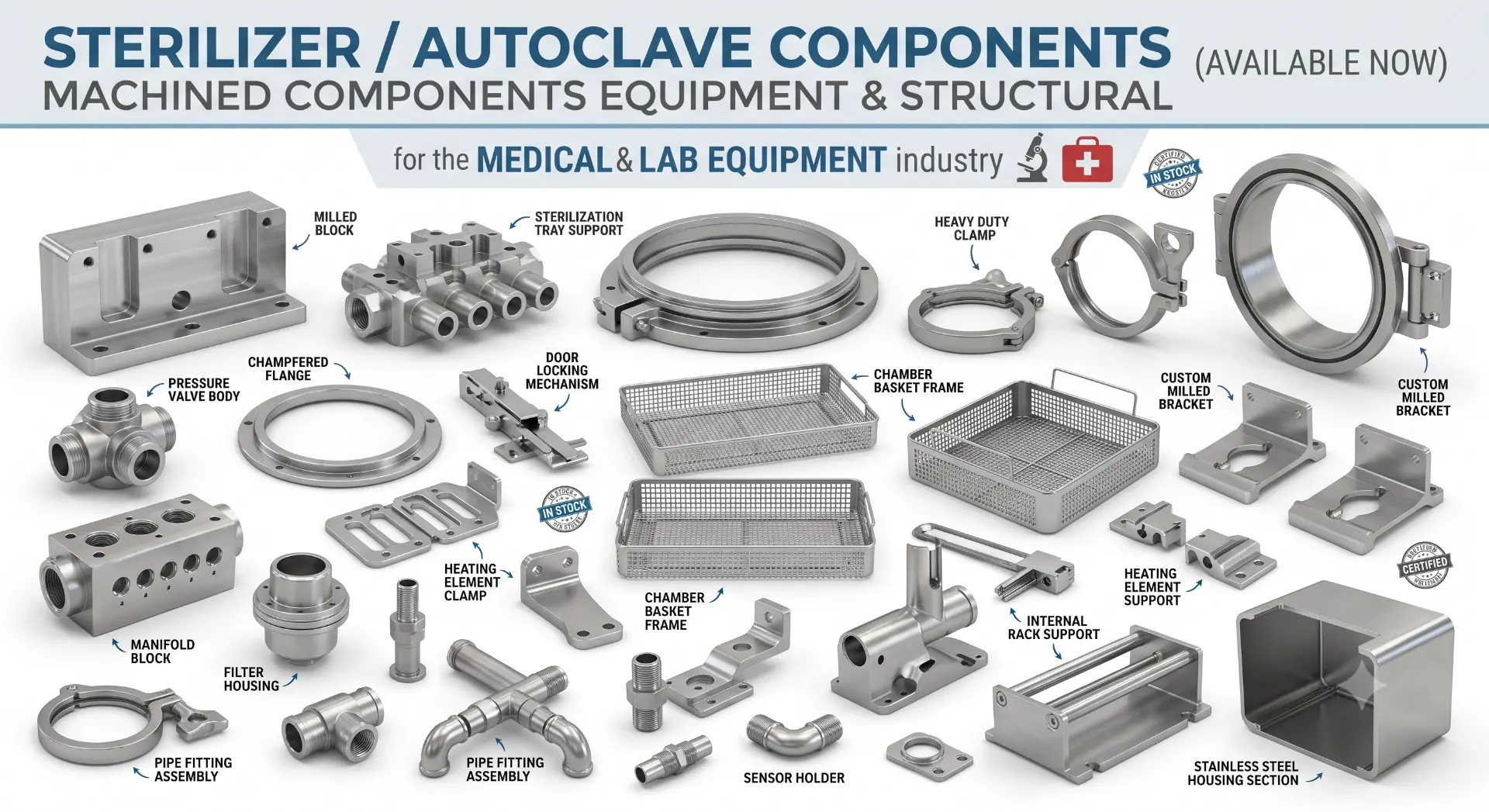 Sterilizer / Autoclave Components — manufactured by TruSkew for Medical & Lab Equipment